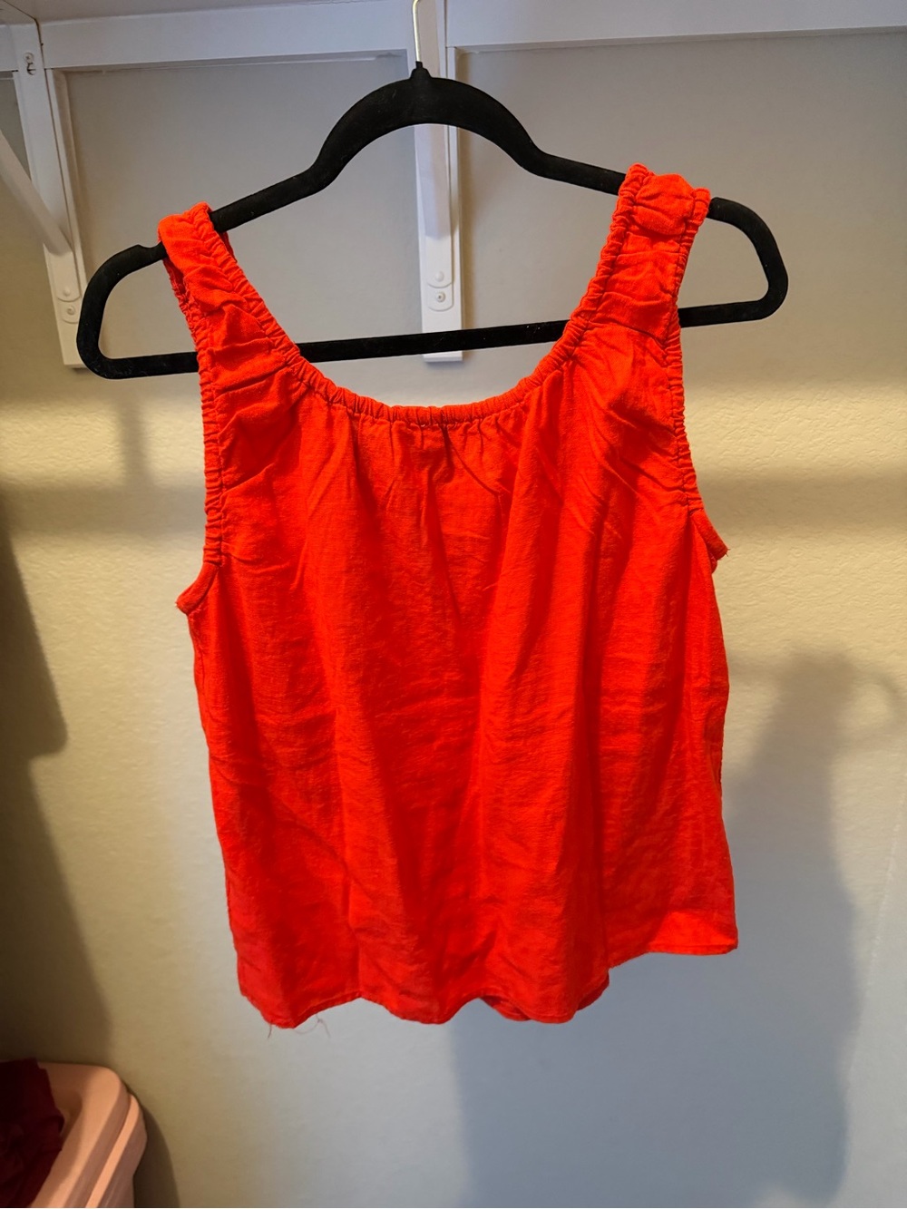 J. Crew Button-Front Ruffled Strap Tank - Picture 3 of 3